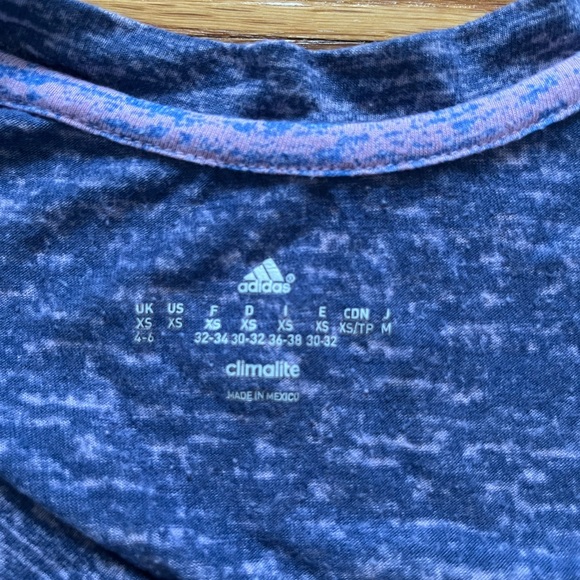 Adidas purple V neck T-shirt - Picture 2 of 2